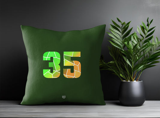 35 Number Pillow Case (Olive Green)