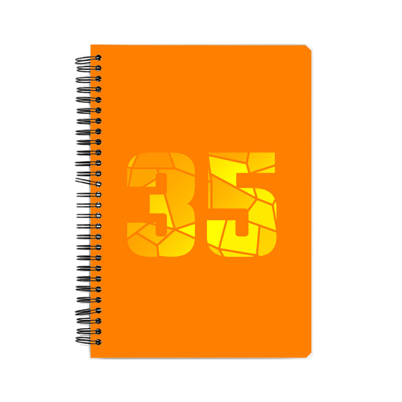 35 Number Notebook (Orange, A5 Size, 100 Pages, Ruled, 6 Pack)