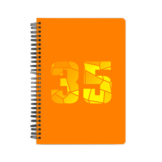 35 Number Notebook (Orange, A5 Size, 100 Pages, Ruled, 6 Pack)