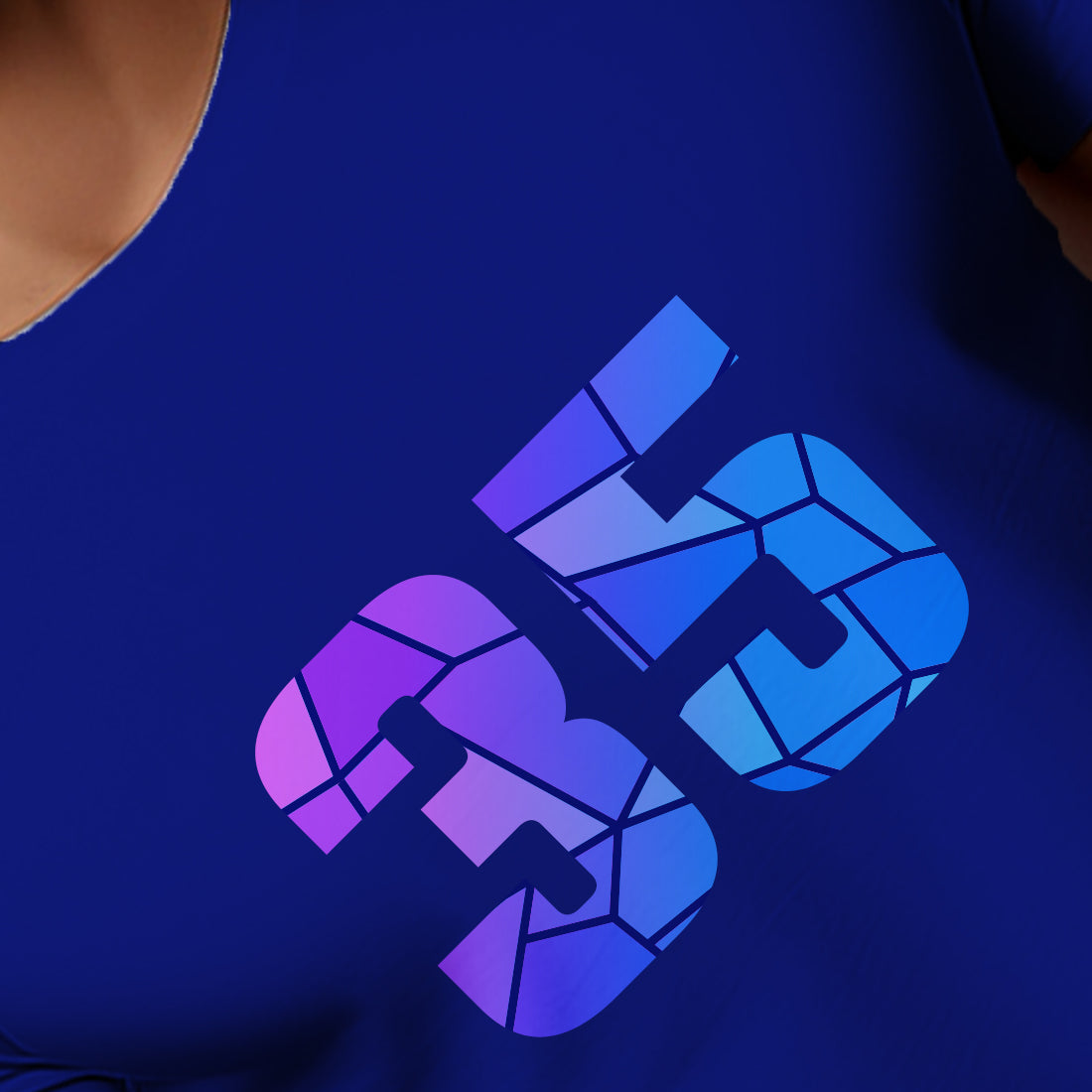 35 Number Men Unisex T-Shirt | Custom Number Graphic Tee (Royal Blue)