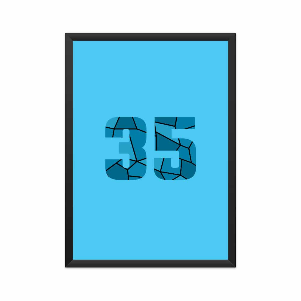 35 Number Framed Poster