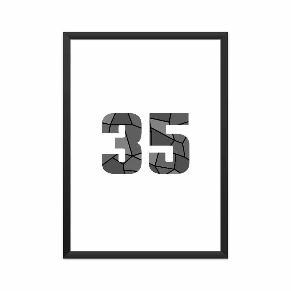 35 Number Framed Poster