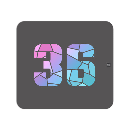 36 Number Mousepad (Charcoal Grey)