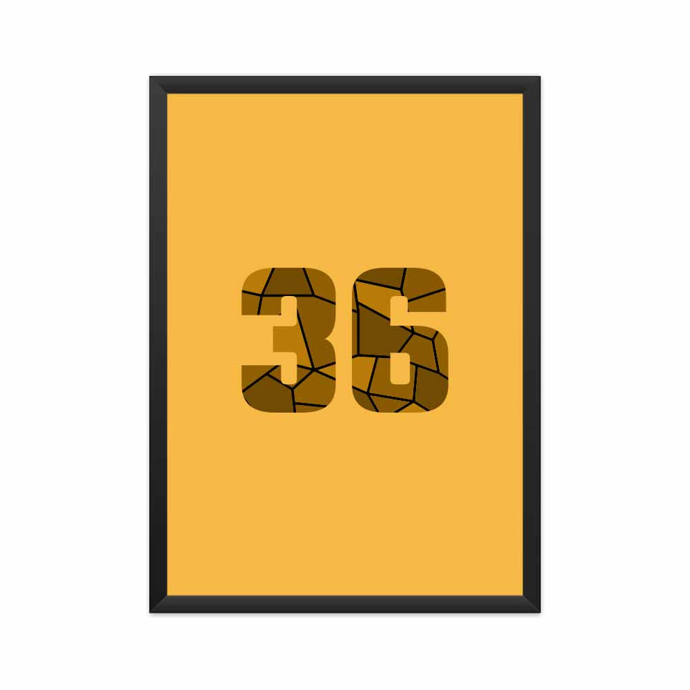 36 Number Framed Poster