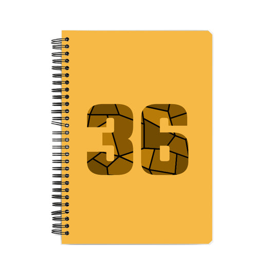 36 Number Notebook (Golden Yellow, A5 Size, 100 Pages, Ruled, 6 Pack)