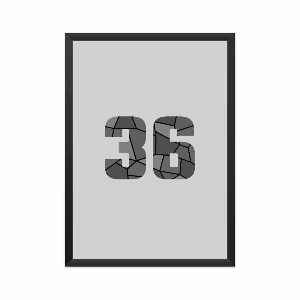 36 Number Framed Poster