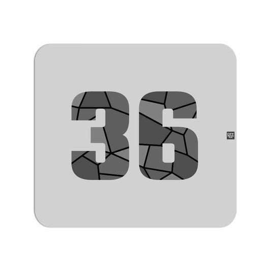 36 Number Mousepad (Melange Grey)