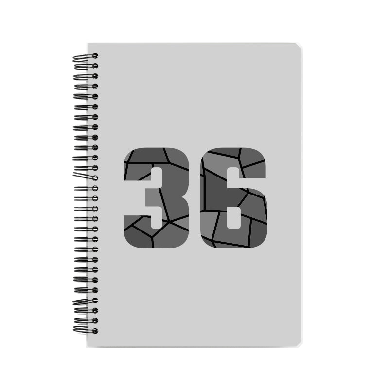 36 Number Notebook (Melange Grey, A5 Size, 100 Pages, Ruled, 6 Pack)