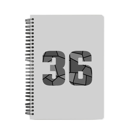 36 Number Notebook (Melange Grey, A5 Size, 100 Pages, Ruled, 6 Pack)