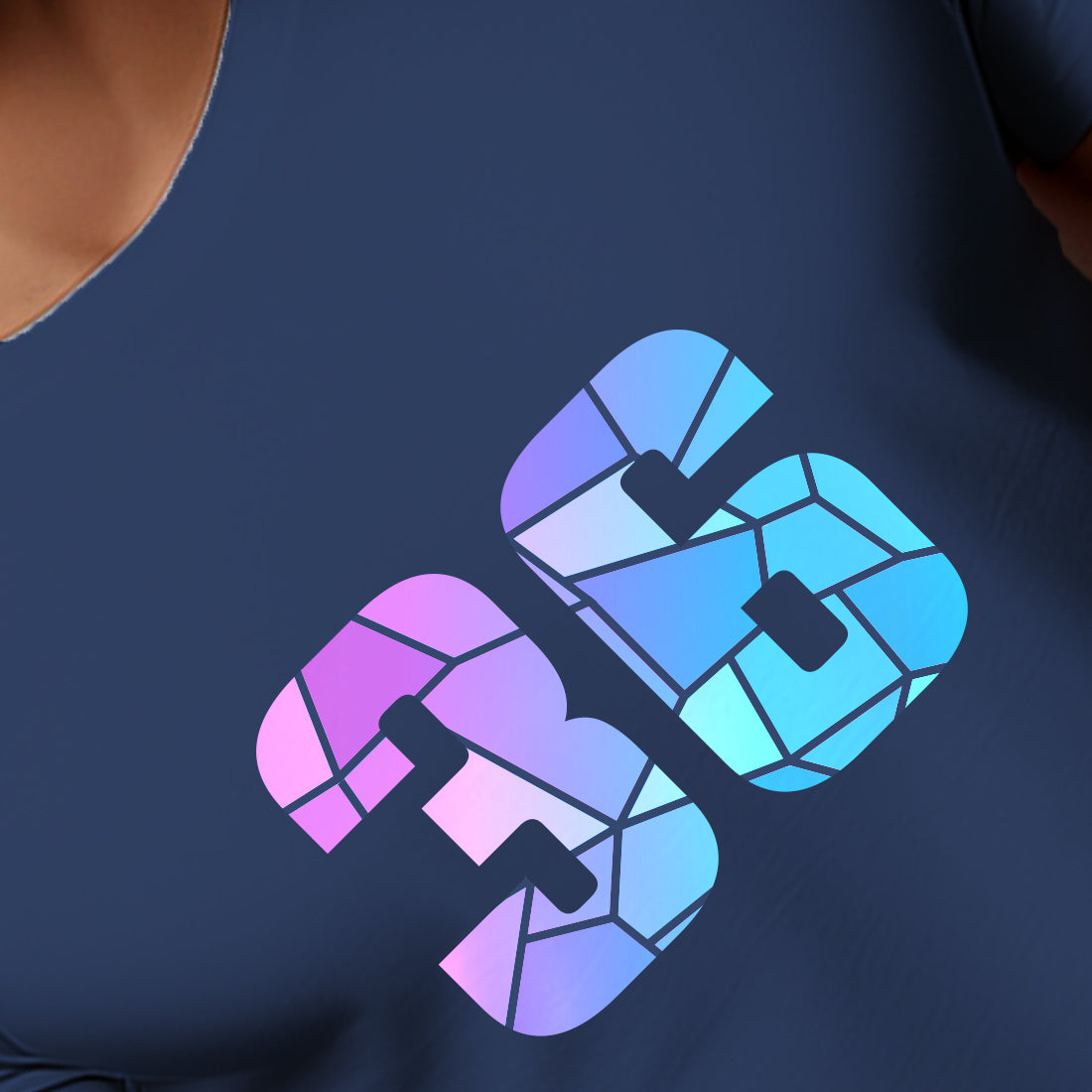 36 Number Men Unisex T-Shirt | Custom Number Graphic Tee (Navy Blue)