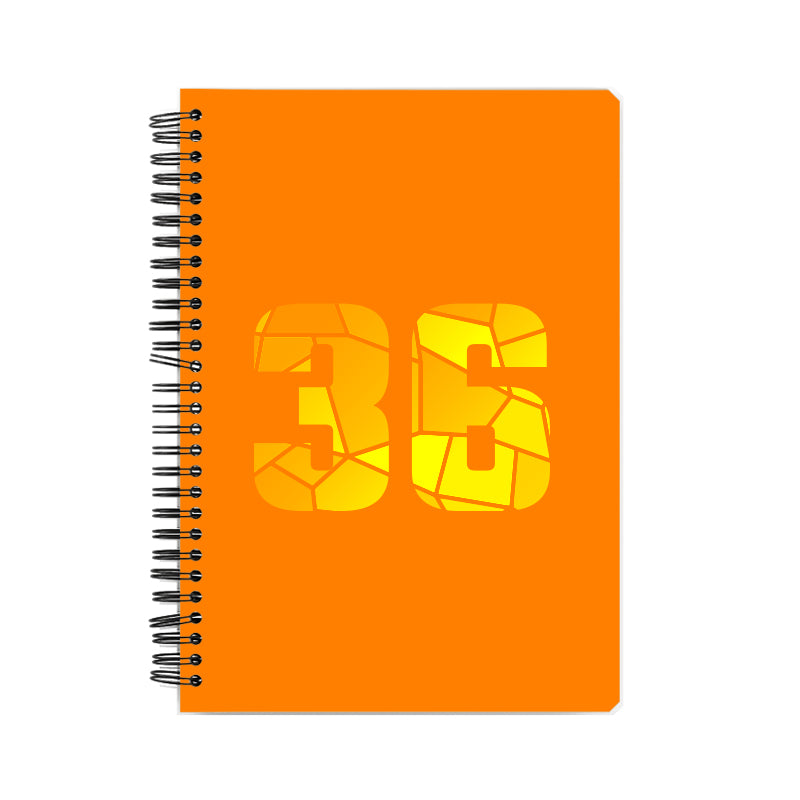 36 Number Notebook (Orange, A5 Size, 100 Pages, Ruled, 6 Pack)