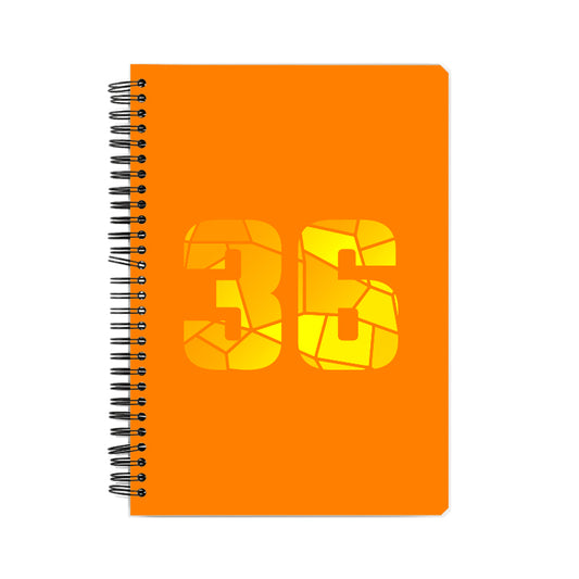 36 Number Notebook (Orange, A5 Size, 100 Pages, Ruled, 6 Pack)