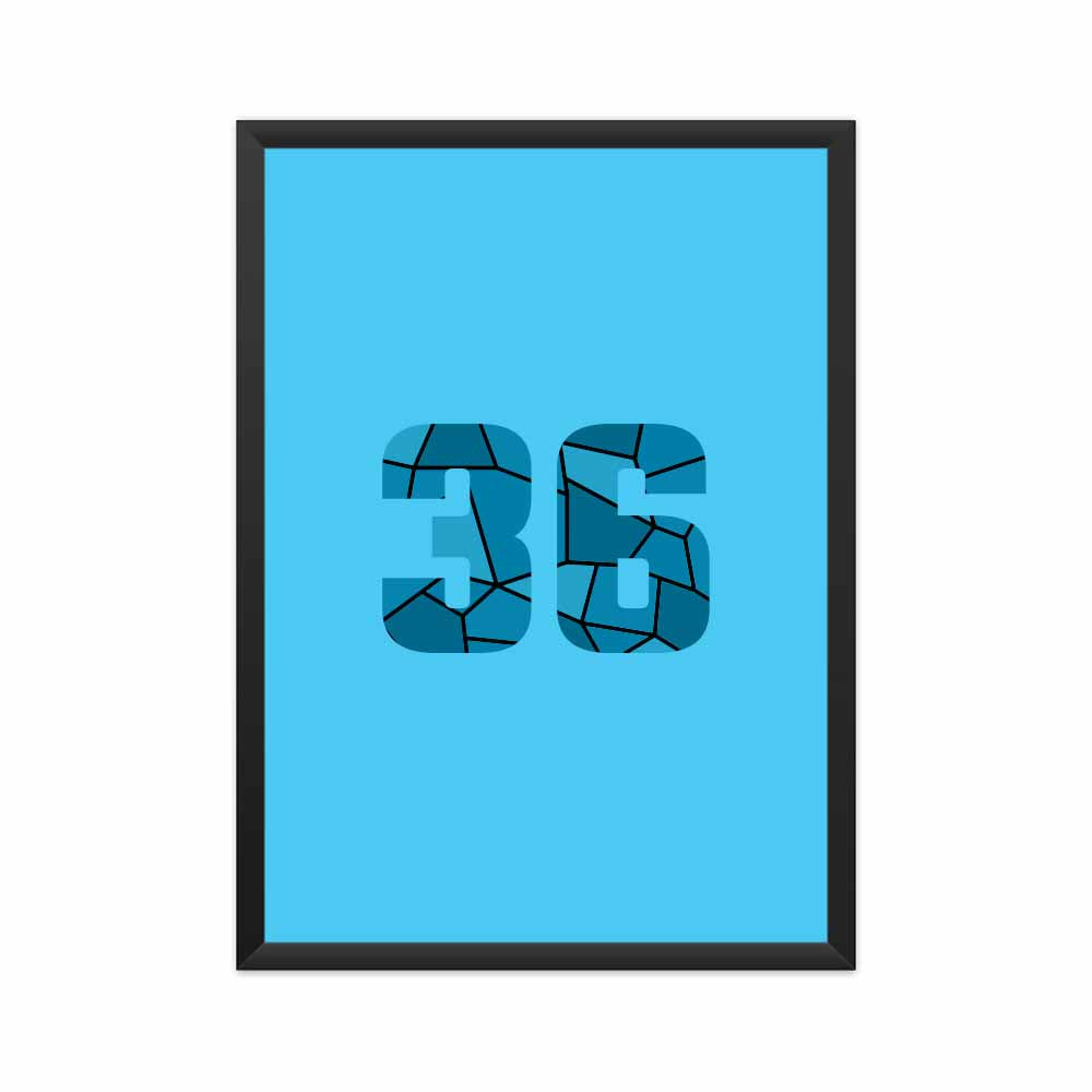 36 Number Framed Poster