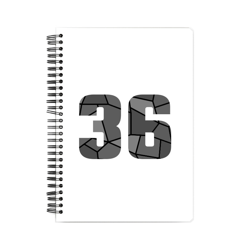 36 Number Notebook (White, A5 Size, 100 Pages, Ruled, 6 Pack)