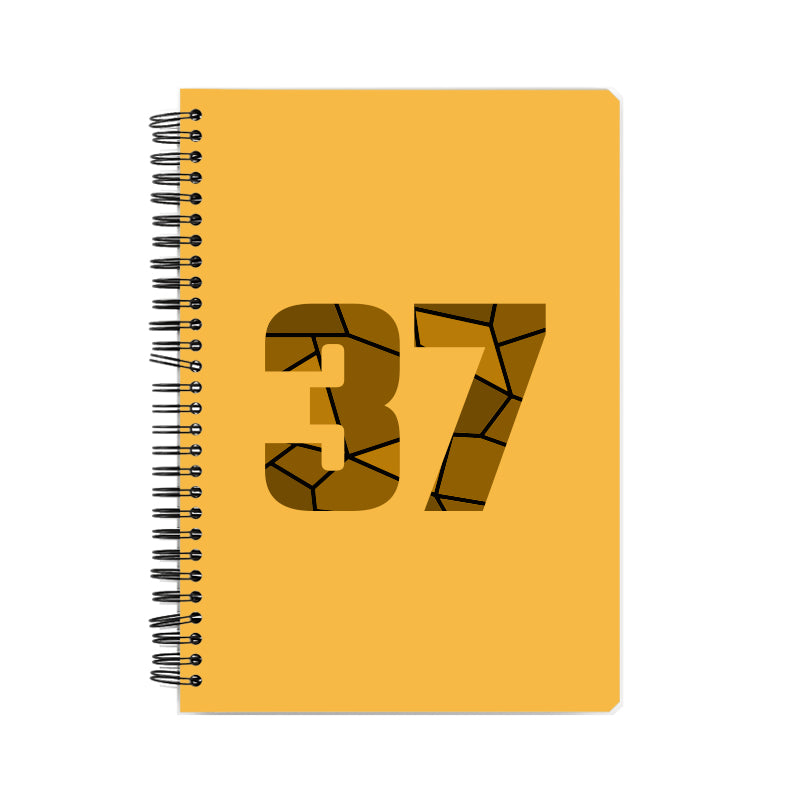 37 Number Notebook (Golden Yellow, A5 Size, 100 Pages, Ruled, 6 Pack)