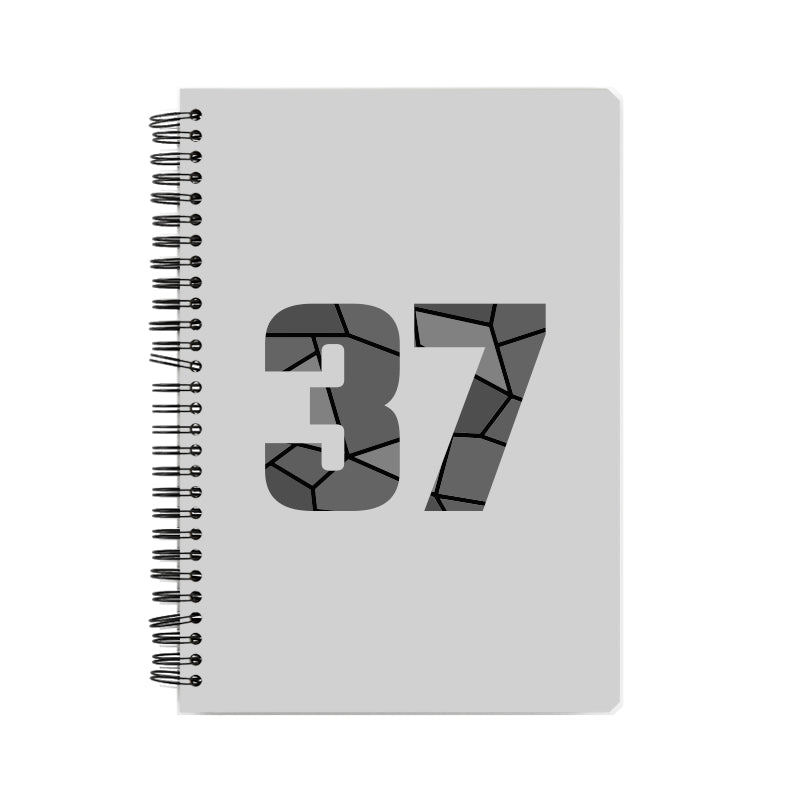 37 Number Notebook (Melange Grey, A5 Size, 100 Pages, Ruled, 6 Pack)