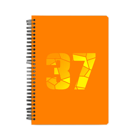 37 Number Notebook (Orange, A5 Size, 100 Pages, Ruled, 6 Pack)