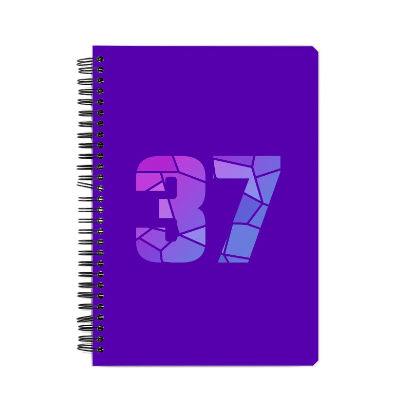 37 Number Notebook (Purple, A5 Size, 100 Pages, Ruled, 6 Pack)