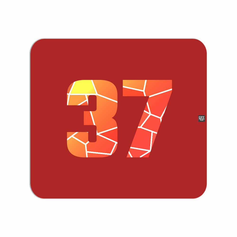 37 Number Mousepad (Red)