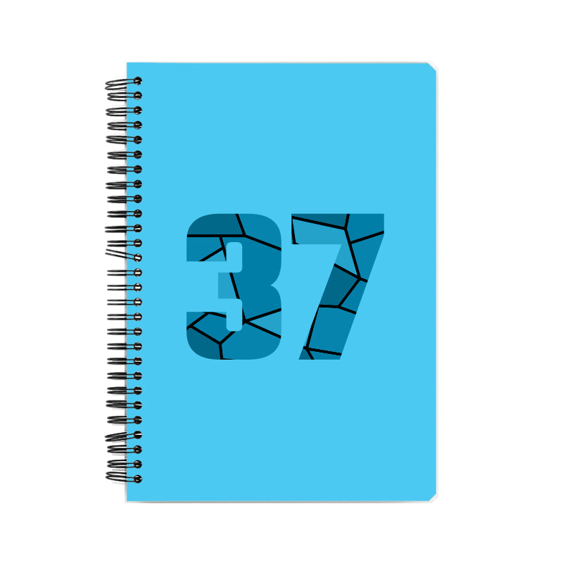 37 Number Notebook (Sky Blue, A5 Size, 100 Pages, Ruled, 6 Pack)