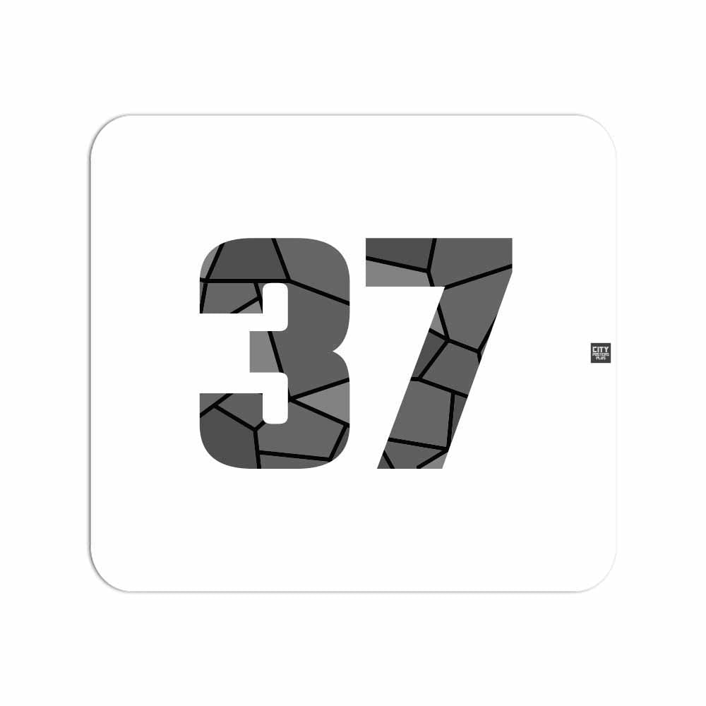 37 Number Mousepad (White)