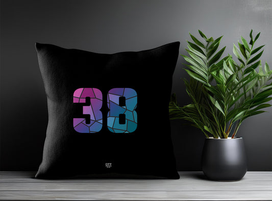 38 Number Pillow Case (Black)