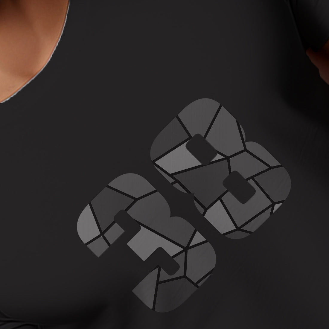 38 Number Men Unisex T-Shirt | Custom Number Graphic Tee (Black)