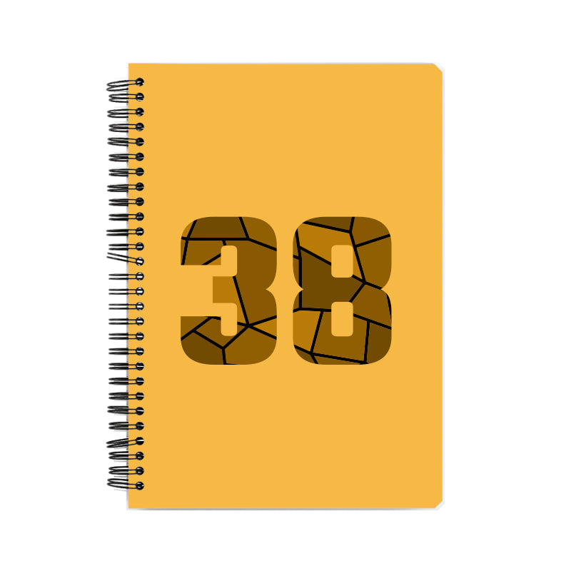 38 Number Notebook (Golden Yellow, A5 Size, 100 Pages, Ruled, 6 Pack)