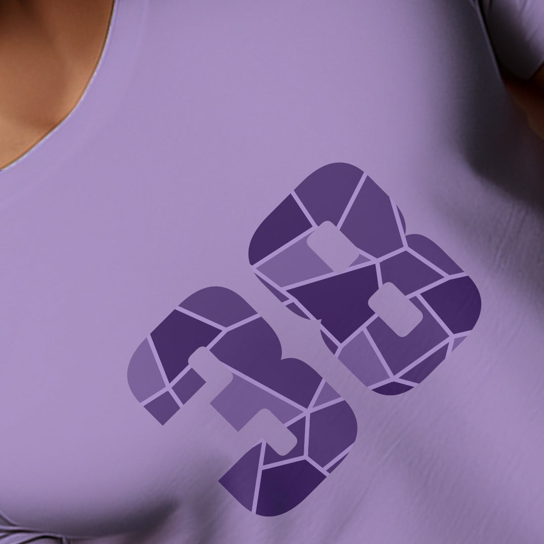 38 Number Men Unisex T-Shirt | Custom Number Graphic Tee (Iris Lavender)