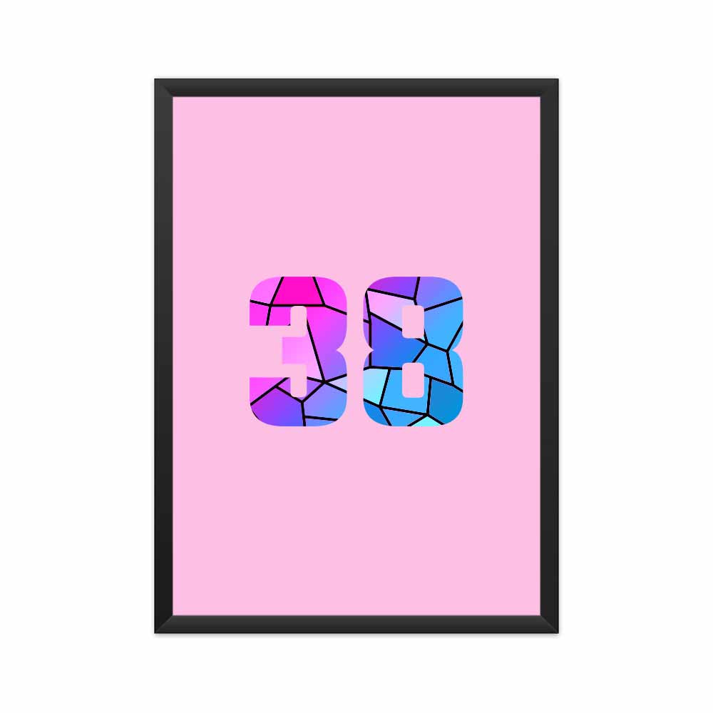 38 Number Framed Poster