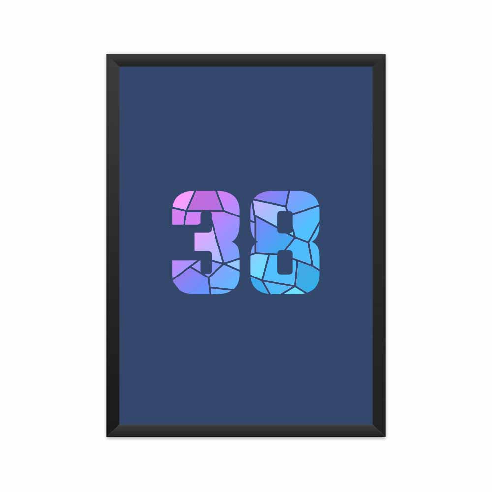 38 Number Framed Poster