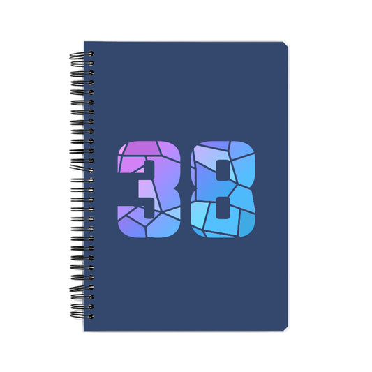 38 Number Notebook (Navy Blue, A5 Size, 100 Pages, Ruled, 6 Pack)