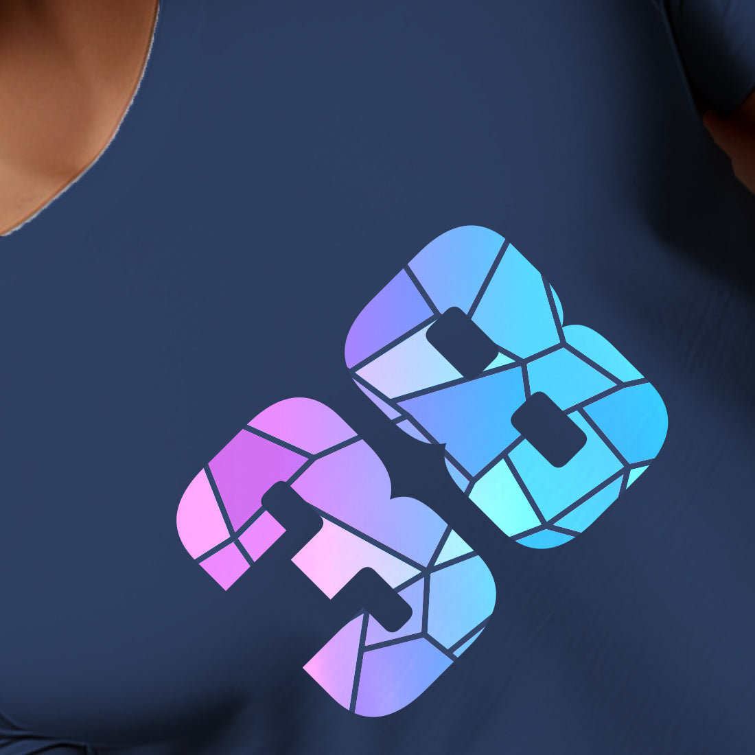 38 Number Men Unisex T-Shirt | Custom Number Graphic Tee (Navy Blue)