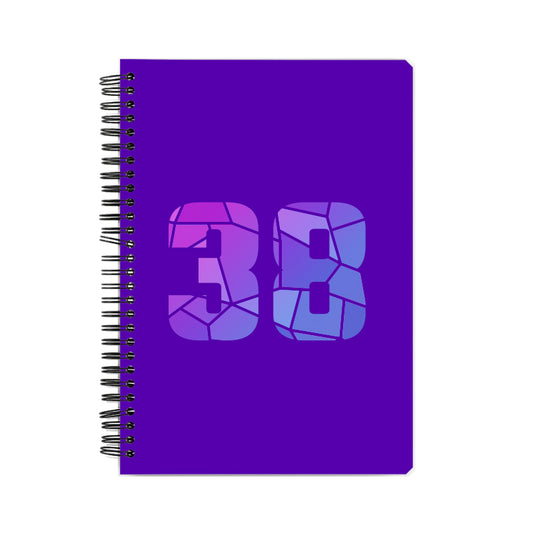 38 Number Notebook (Purple, A5 Size, 100 Pages, Ruled, 6 Pack)