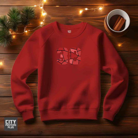 38 Number Unisex Sweatshirt (Red)