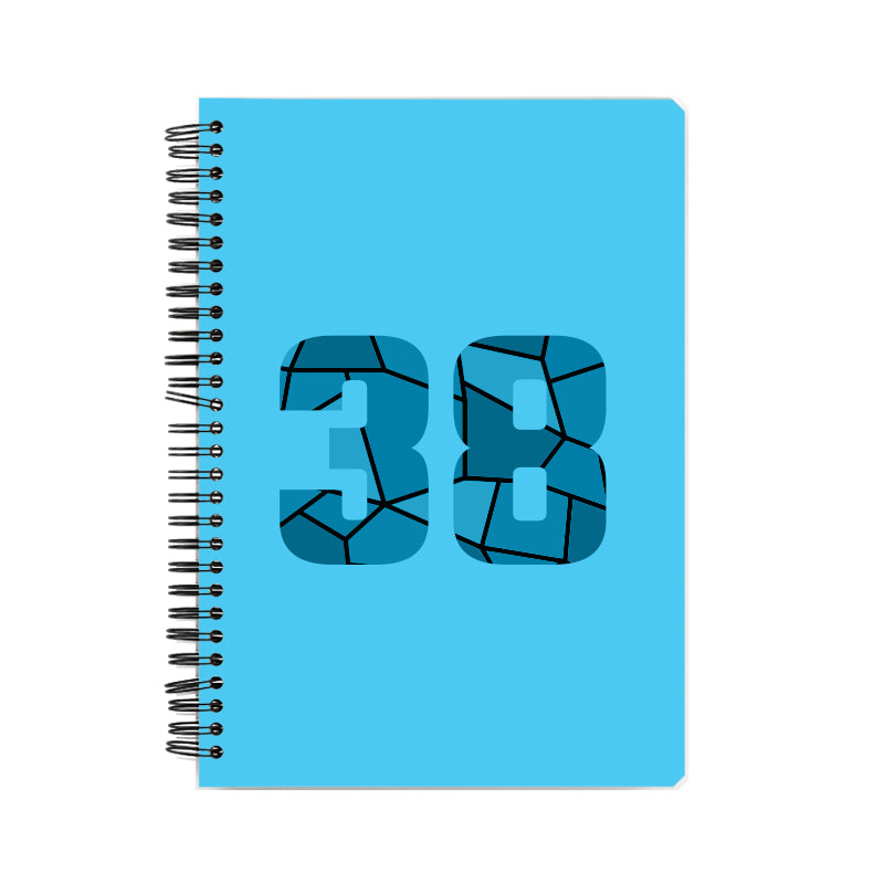 38 Number Notebook (Sky Blue, A5 Size, 100 Pages, Ruled, 6 Pack)