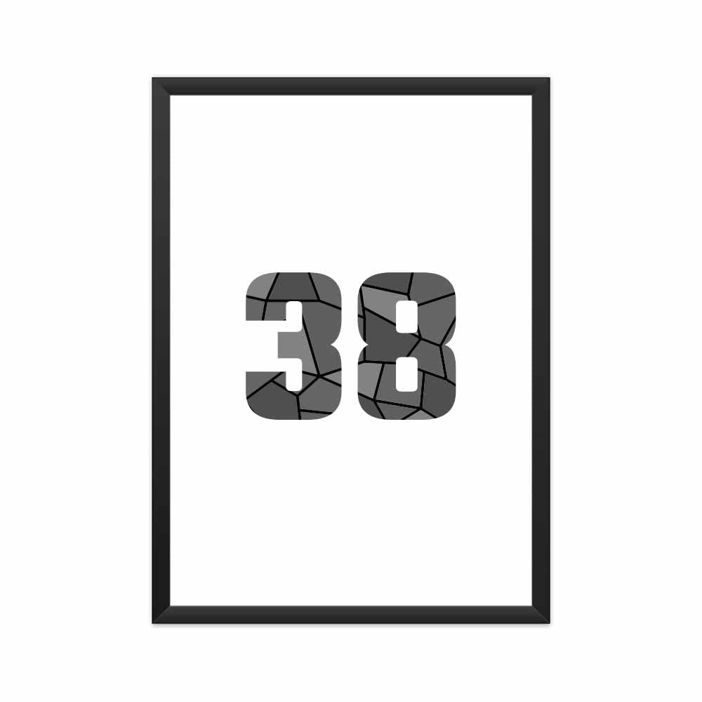 38 Number Framed Poster