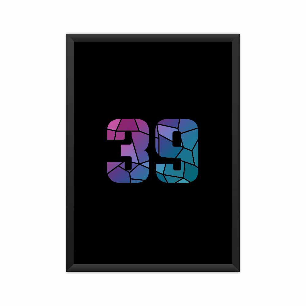 39 Number Framed Poster