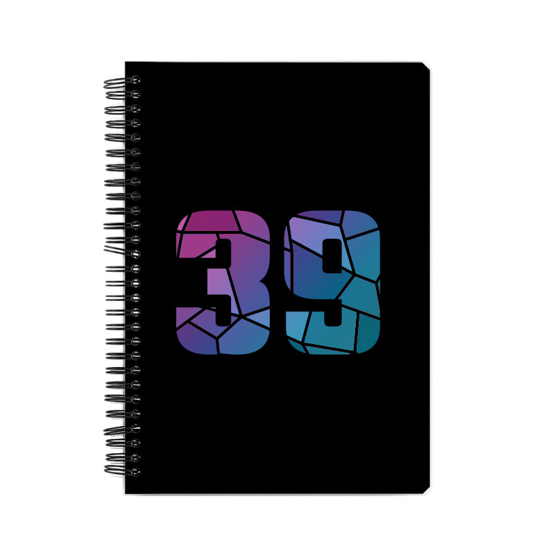 39 Number Notebook (Black, A5 Size, 100 Pages, Ruled, 6 Pack)