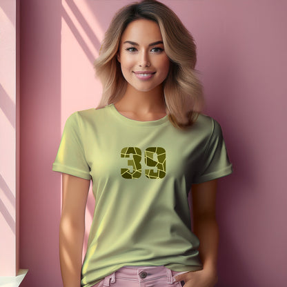 39 Number Women T-Shirt (Butter Yellow) | Stylish Numeric Graphic Tee