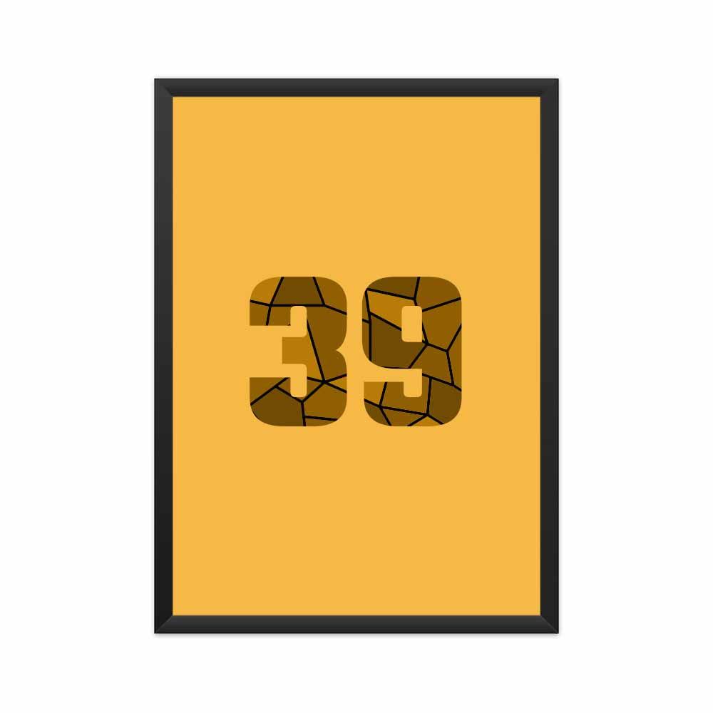 39 Number Framed Poster