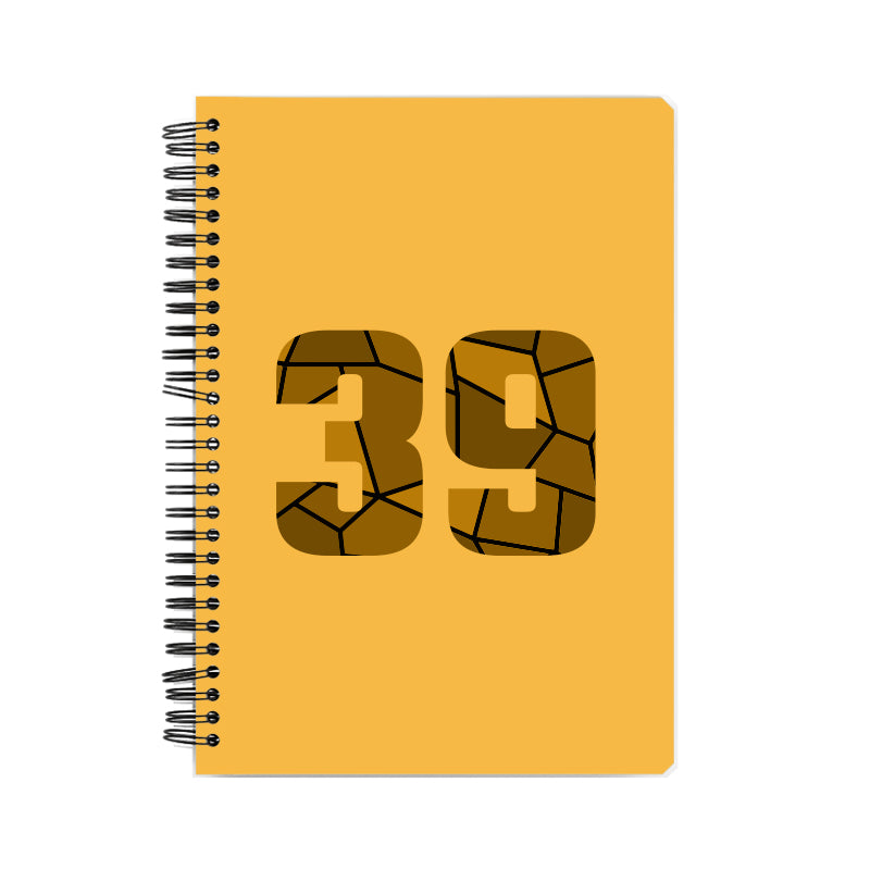 39 Number Notebook (Golden Yellow, A5 Size, 100 Pages, Ruled, 6 Pack)