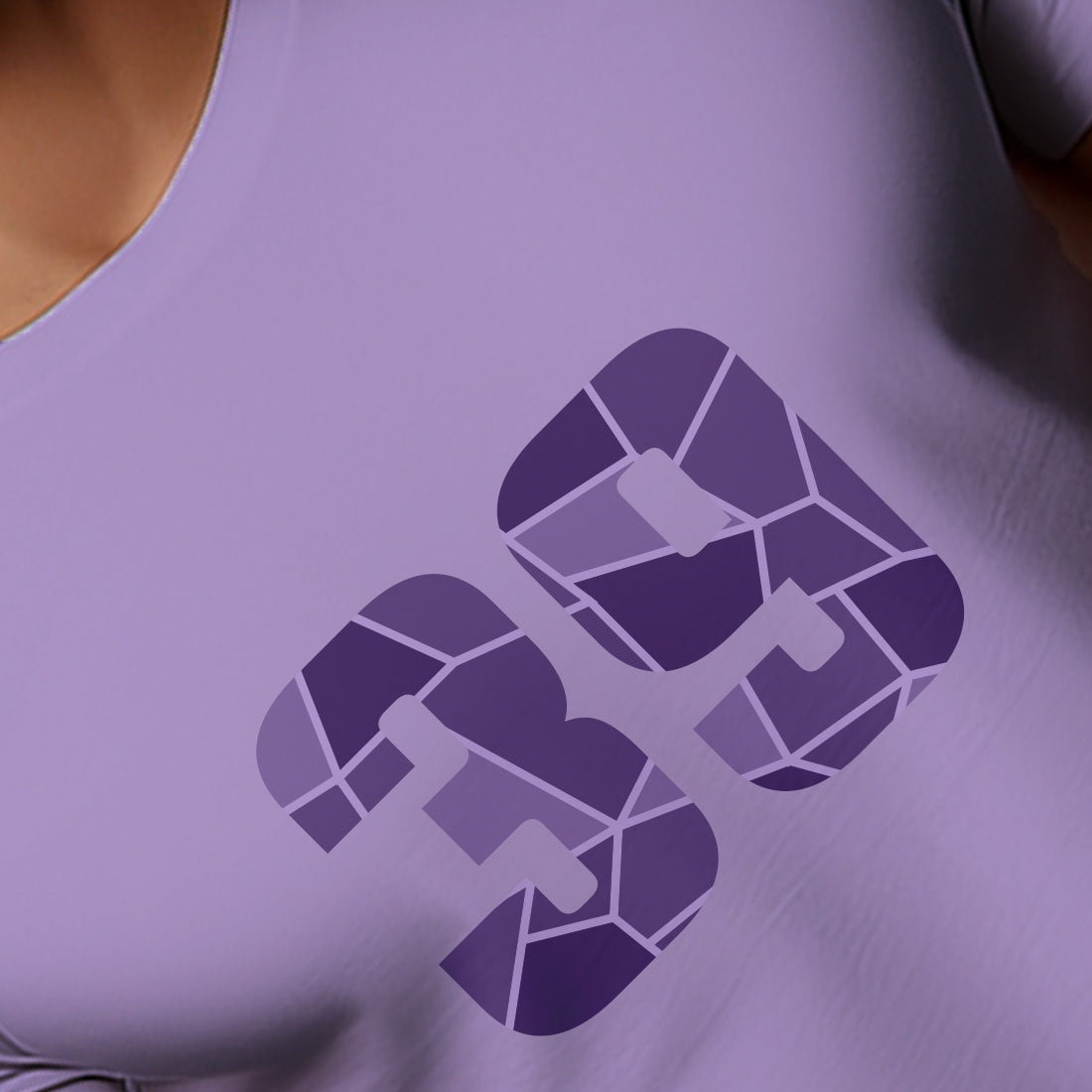 39 Number Men Unisex T-Shirt | Custom Number Graphic Tee (Iris Lavender)