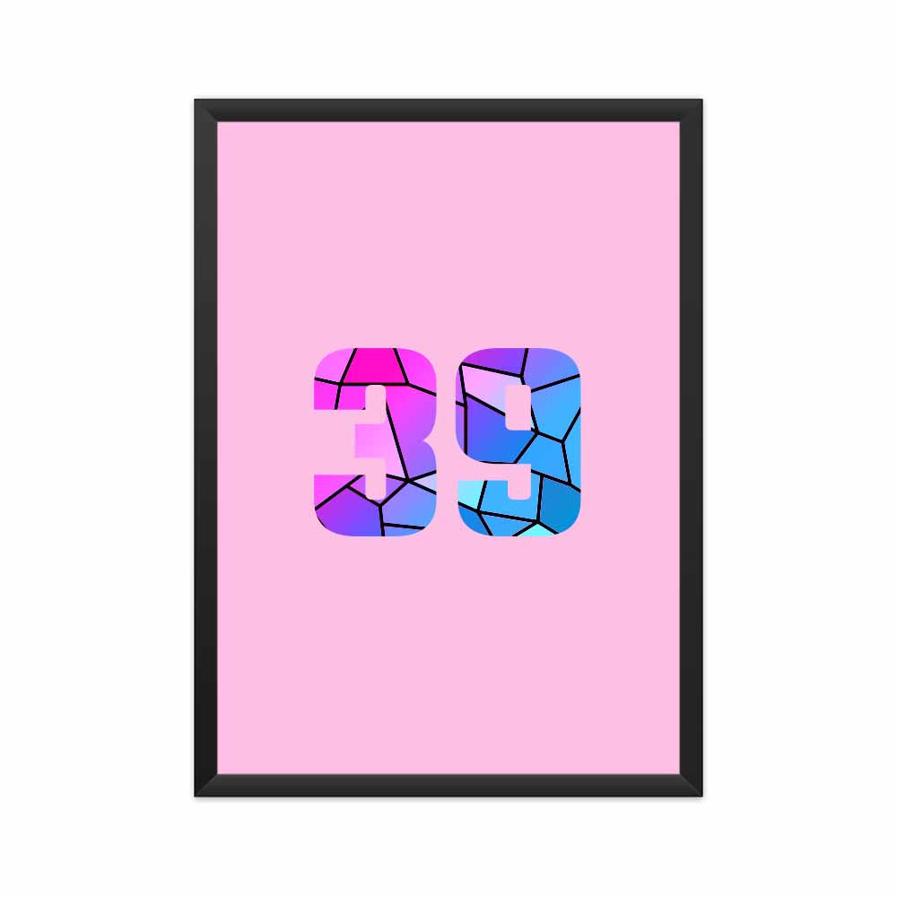 39 Number Framed Poster