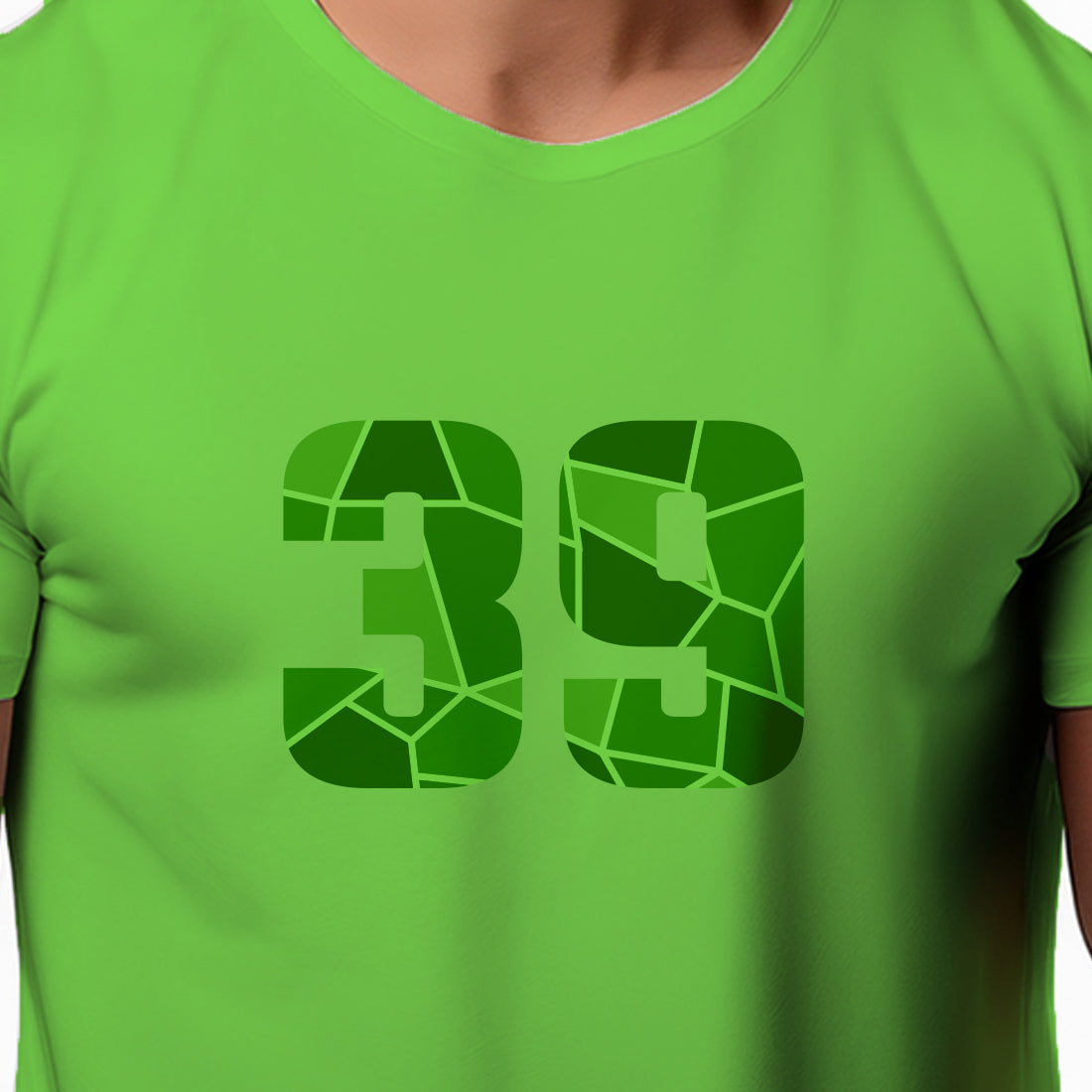 39 Number Men Unisex T-Shirt | Custom Number Graphic Tee (Liril Green)