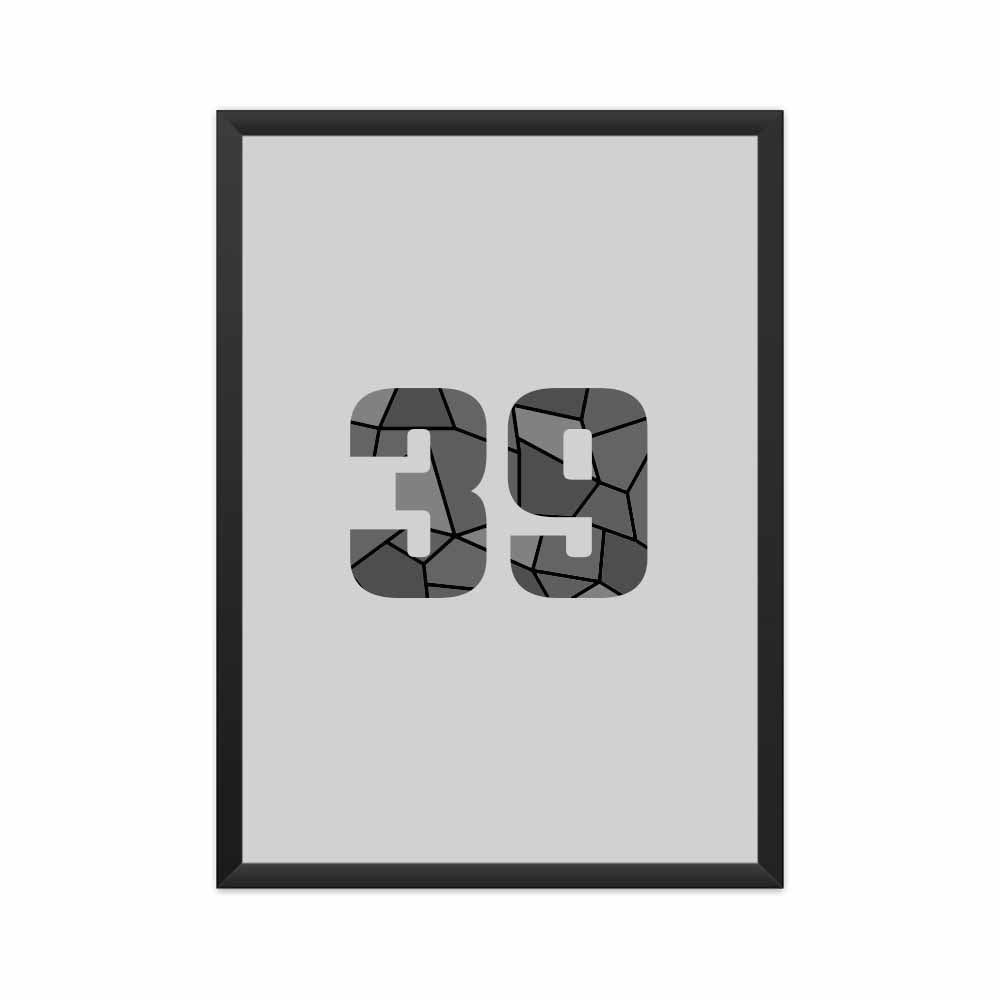 39 Number Framed Poster