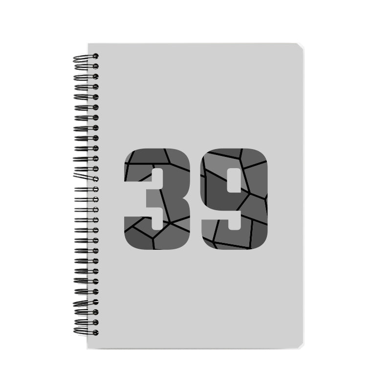 39 Number Notebook (Melange Grey, A5 Size, 100 Pages, Ruled, 6 Pack)