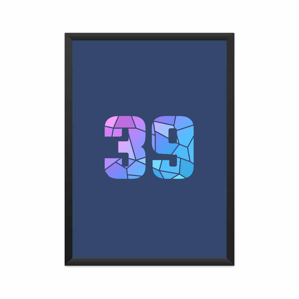 39 Number Framed Poster