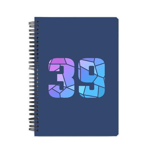 39 Number Notebook (Navy Blue, A5 Size, 100 Pages, Ruled, 6 Pack)