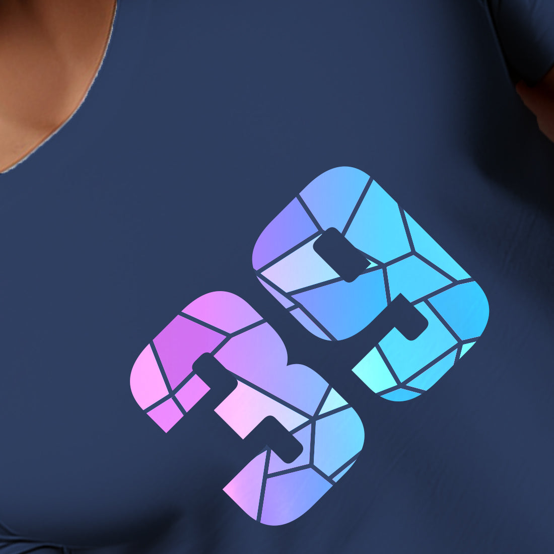 39 Number Men Unisex T-Shirt | Custom Number Graphic Tee (Navy Blue)